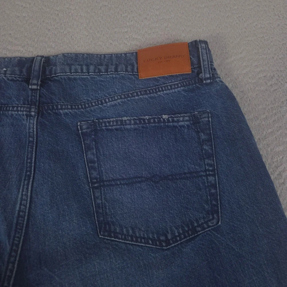 Lucky‎ Brand Jeans Mens 38x32 Blue 363 Vintage Straight Cotton Linen Denim Pants